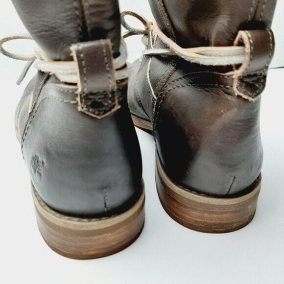 TIMBERLAND / Earthkeepers Savin Hill Brown Leather Lace Up Ankle Boots Sz 8 - Picture 10 of 14